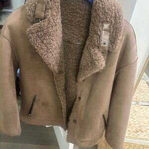 Pilcro Tan Shearling Jacket